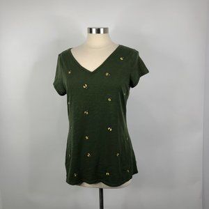 Women's St. John Bay Green Shirt Size M